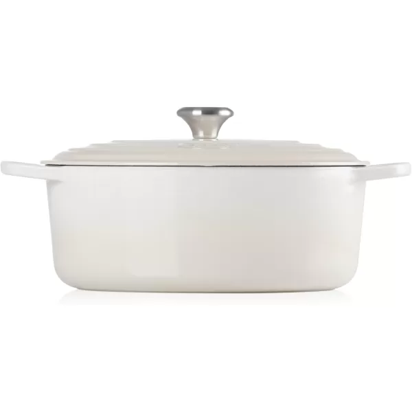 imageLe Creuset Enameled Cast Iron Signature Oval Dutch Oven 675 qt Sea SaltMeringue
