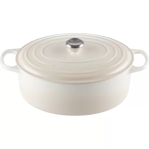 imageLe Creuset Enameled Cast Iron Signature Oval Dutch Oven 675 qt Sea SaltMeringue