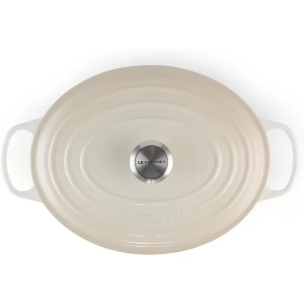 imageLe Creuset Enameled Cast Iron Signature Oval Dutch Oven 675 qt Sea SaltMeringue