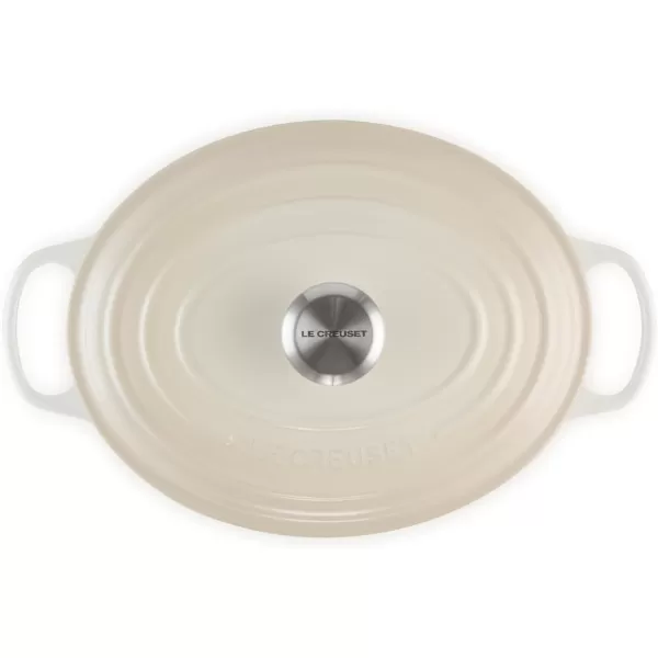 imageLe Creuset Enameled Cast Iron Signature Oval Dutch Oven 675 qt Sea SaltMeringue