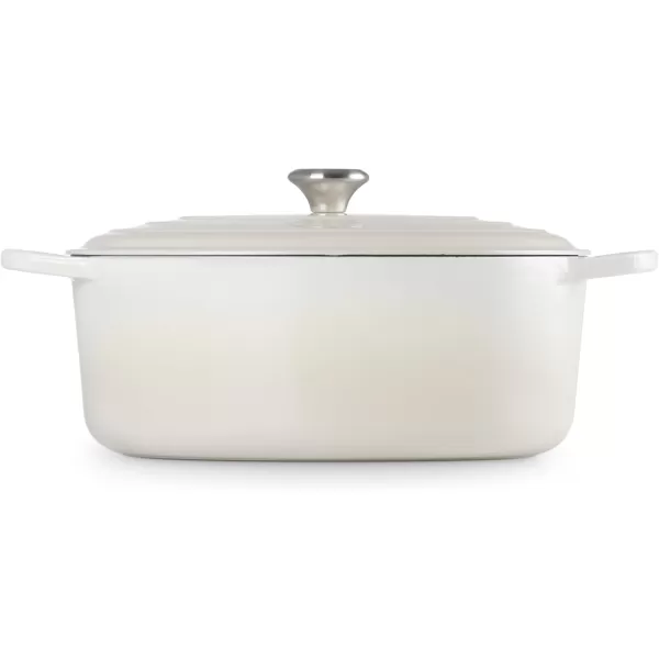 imageLe Creuset Enameled Cast Iron Signature Oval Dutch Oven 675 qt Sea SaltMeringue