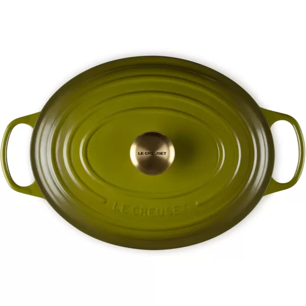 imageLe Creuset Enameled Cast Iron Signature Oval Dutch Oven 675 qt Sea SaltOlive