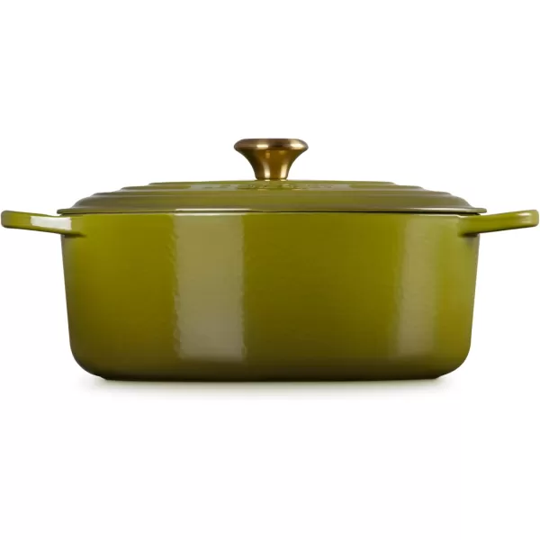 imageLe Creuset Enameled Cast Iron Signature Oval Dutch Oven 675 qt Sea SaltOlive