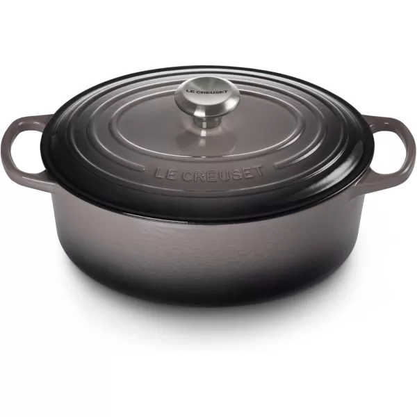 imageLe Creuset Enameled Cast Iron Signature Oval Dutch Oven 675 qt Sea SaltOyster