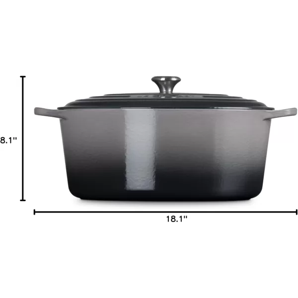 imageLe Creuset Enameled Cast Iron Signature Oval Dutch Oven 675 qt Sea SaltOyster