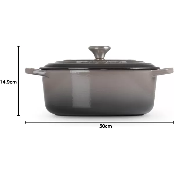 imageLe Creuset Enameled Cast Iron Signature Oval Dutch Oven 675 qt Sea SaltOyster