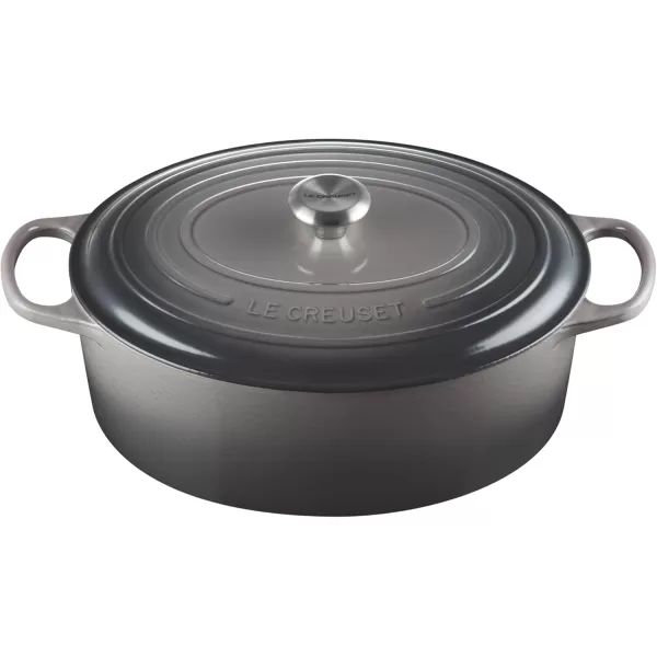 imageLe Creuset Enameled Cast Iron Signature Oval Dutch Oven 675 qt Sea SaltOyster