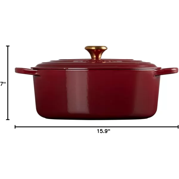 imageLe Creuset Enameled Cast Iron Signature Oval Dutch Oven 675 qt Sea SaltRhone