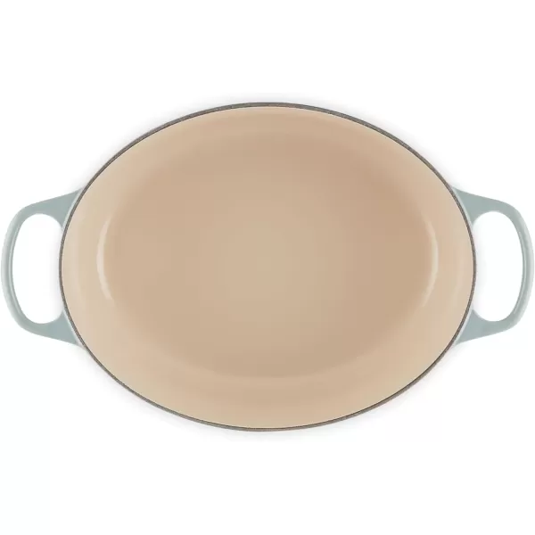 imageLe Creuset Enameled Cast Iron Signature Oval Dutch Oven 675 qt Sea SaltSea Salt