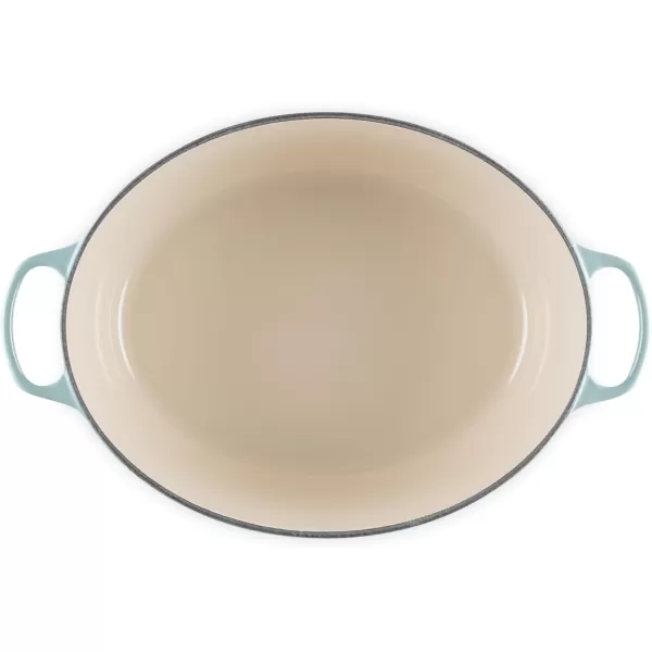 imageLe Creuset Enameled Cast Iron Signature Oval Dutch Oven 675 qt Sea SaltSea Salt