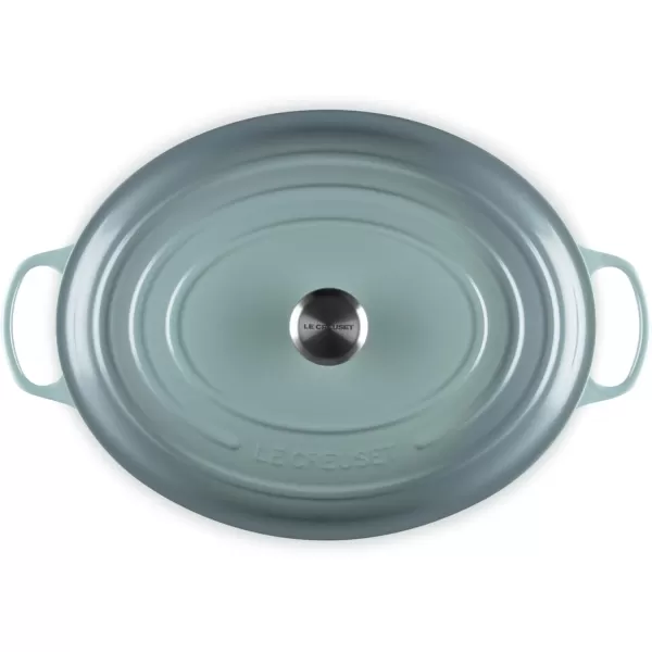imageLe Creuset Enameled Cast Iron Signature Oval Dutch Oven 675 qt Sea SaltSea Salt