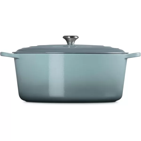 imageLe Creuset Enameled Cast Iron Signature Oval Dutch Oven 675 qt Sea SaltSea Salt