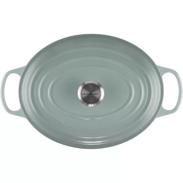 imageLe Creuset Enameled Cast Iron Signature Oval Dutch Oven 675 qt Sea SaltSea Salt