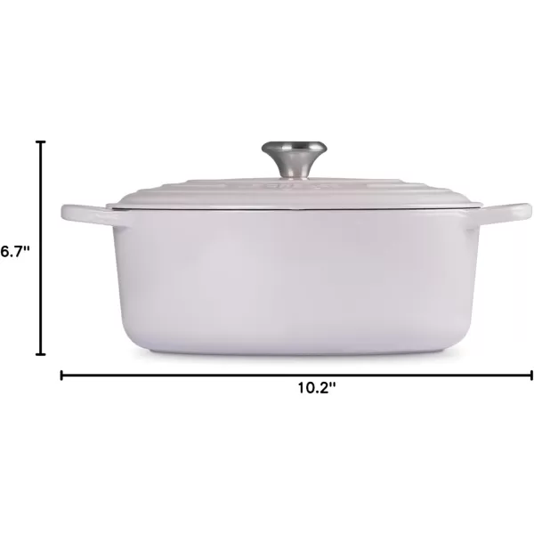 imageLe Creuset Enameled Cast Iron Signature Oval Dutch Oven 675 qt Sea SaltShallot