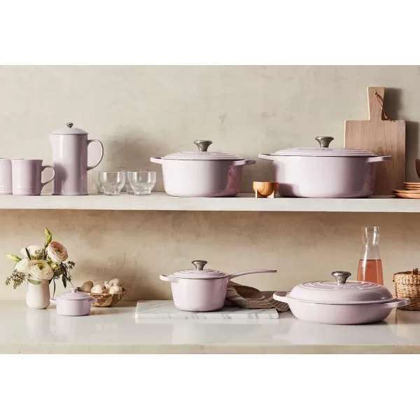 imageLe Creuset Enameled Cast Iron Signature Oval Dutch Oven 675 qt Sea SaltShallot