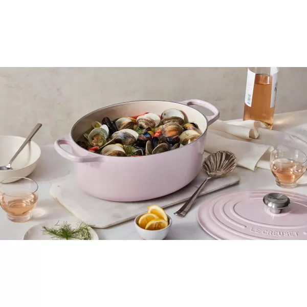 imageLe Creuset Enameled Cast Iron Signature Oval Dutch Oven 675 qt Sea SaltShallot