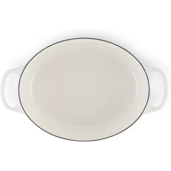 imageLe Creuset Enameled Cast Iron Signature Oval Dutch Oven 675 qt Sea SaltWhite