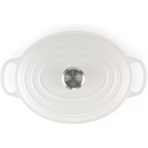 imageLe Creuset Enameled Cast Iron Signature Oval Dutch Oven 675 qt Sea SaltWhite