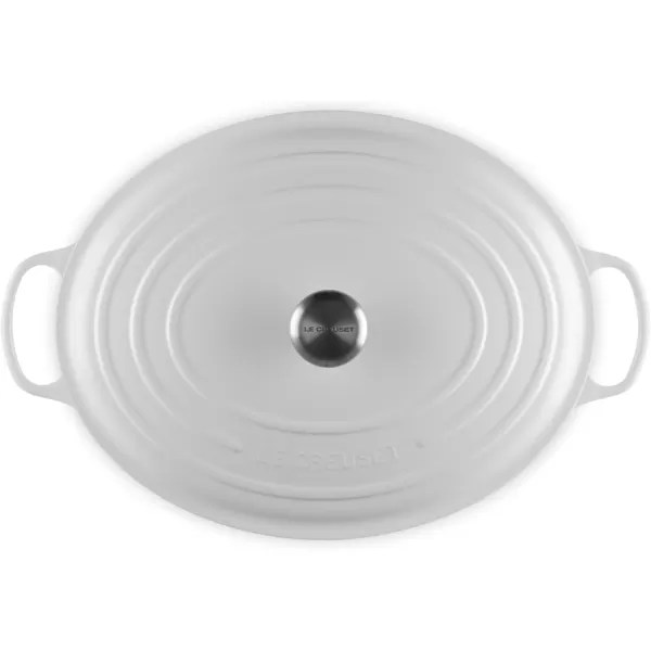 imageLe Creuset Enameled Cast Iron Signature Oval Dutch Oven 675 qt Sea SaltWhite