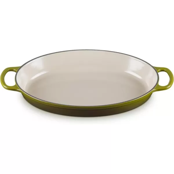 imageLe Creuset Enamel Cast Iron Signature Oval Baker 3 quart Cerise Cherry RedOlive