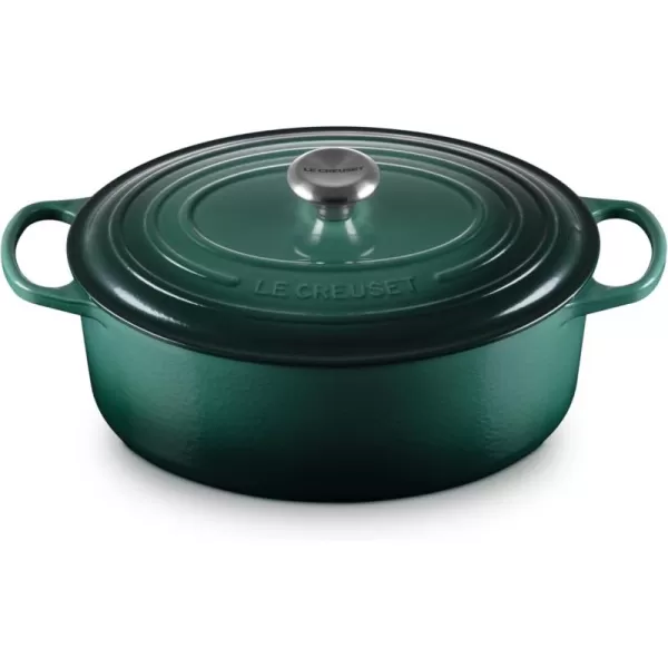 imageLe Creuset Enameled Cast Iron Signature Oval Dutch Oven 675 qt Sea SaltArtichaut