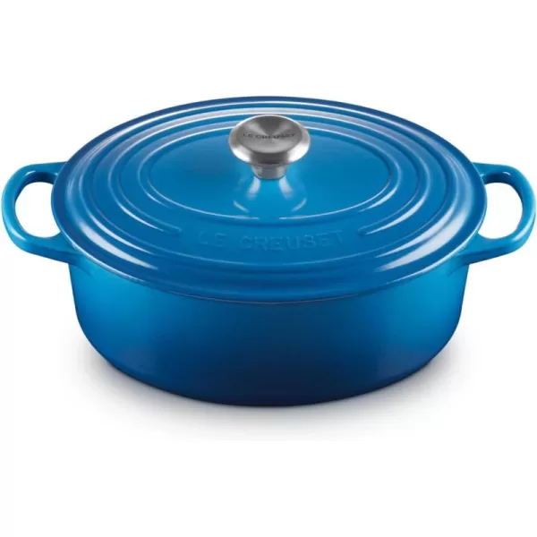 imageLe Creuset Enameled Cast Iron Signature Oval Dutch Oven 675 qt Sea SaltMarseille