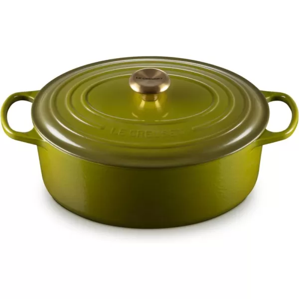 imageLe Creuset Enameled Cast Iron Signature Oval Dutch Oven 675 qt Sea SaltOlive