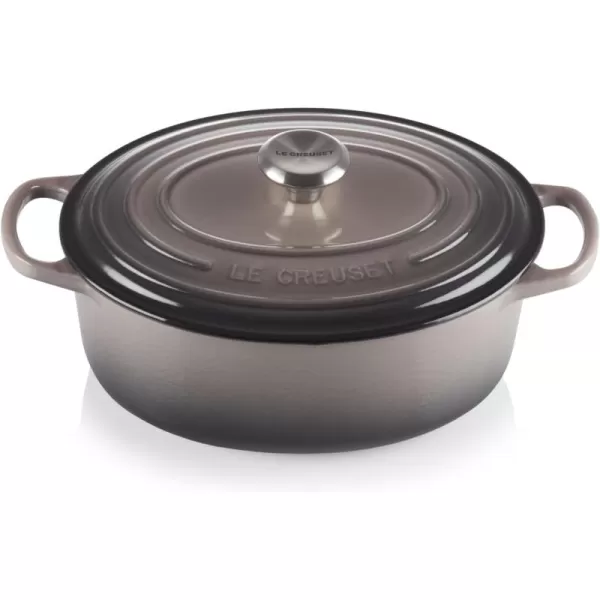 imageLe Creuset Enameled Cast Iron Signature Oval Dutch Oven 675 qt Sea SaltOyster