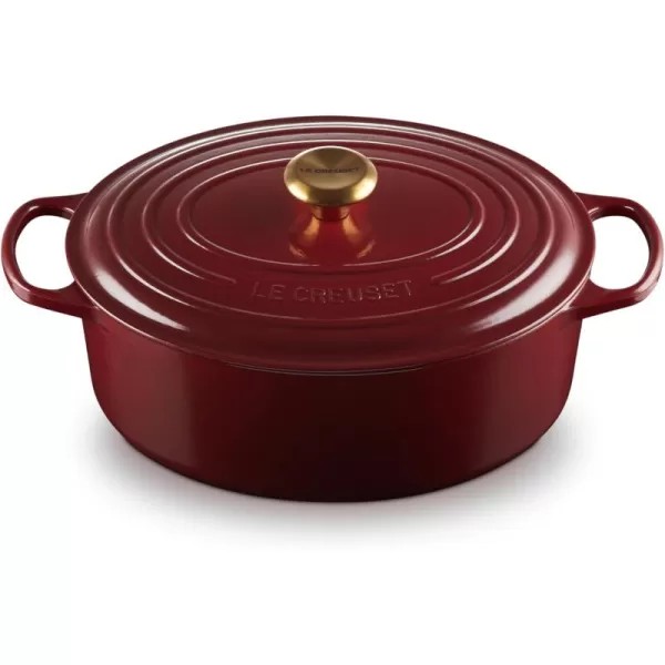 imageLe Creuset Enameled Cast Iron Signature Oval Dutch Oven 675 qt Sea SaltRhone