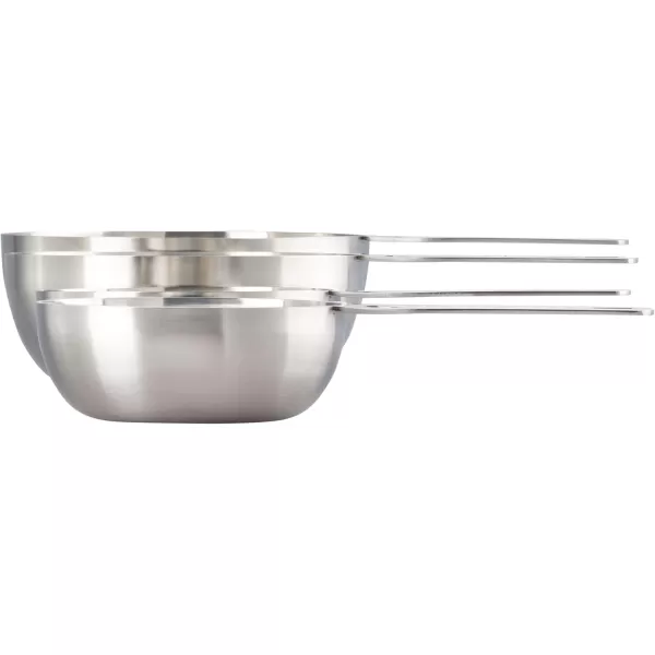 imageLe Creuset BatchBaking Measuring Cups Stainless Steel Set of 4 23 ampamp 34 ampamp 15 ampamp 2 cupsBatch Baking Measuring Cups