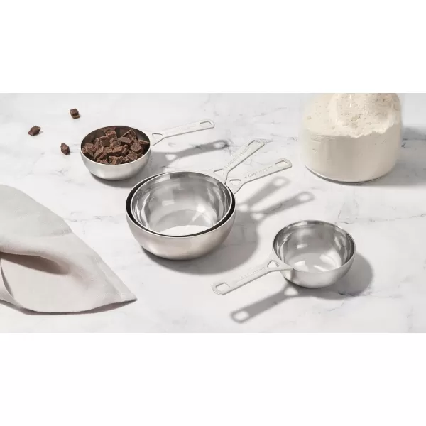 imageLe Creuset BatchBaking Measuring Cups Stainless Steel Set of 4 23 ampamp 34 ampamp 15 ampamp 2 cupsBatch Baking Measuring Cups