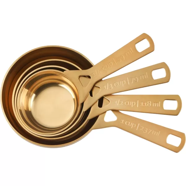 imageLe Creuset BatchBaking Measuring Cups Stainless Steel Set of 4 23 ampamp 34 ampamp 15 ampamp 2 cupsMeasuring Cups