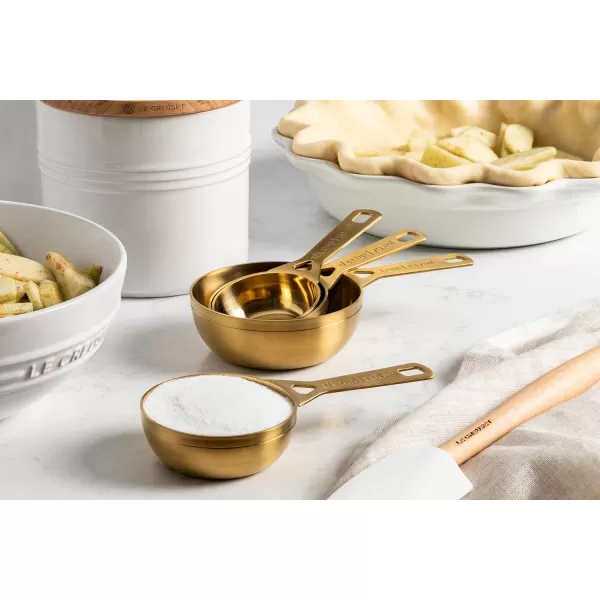 imageLe Creuset BatchBaking Measuring Cups Stainless Steel Set of 4 23 ampamp 34 ampamp 15 ampamp 2 cupsMeasuring Cups