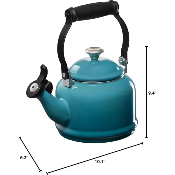 imageLe Creuset Demi Tea Kettle with Metal Finishes 17 qt Stainless SteelCaribbean