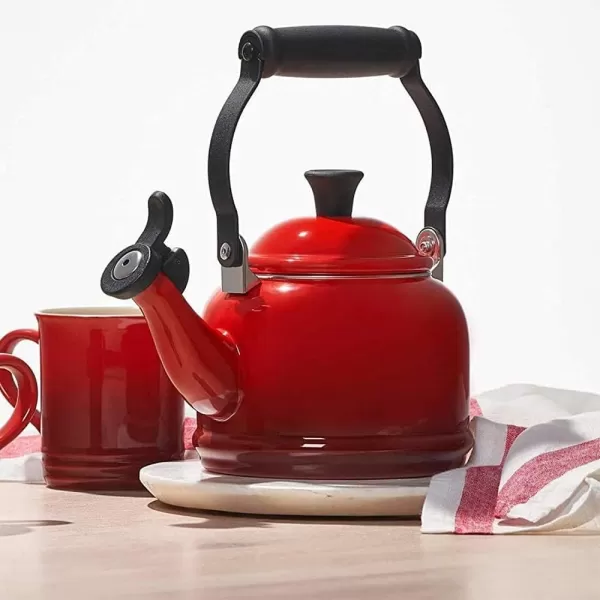 imageLe Creuset Stainless Steel Demi Tea Kettle 125 qtCerise
