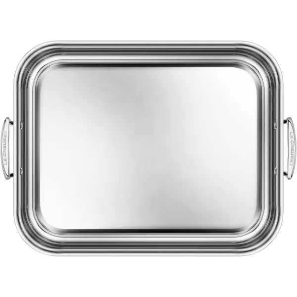 imageLe Creuset Stainless Steel Roasting Pan with Nonstick Rack 14quot x 10quotLarge