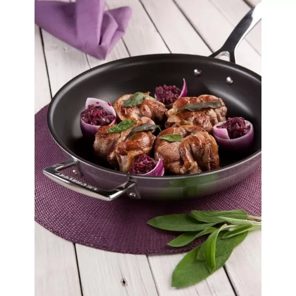 imageLe Creuset TriPly Stainless Steel 125quot Deep Fry Pan with Helper HandleNonstick