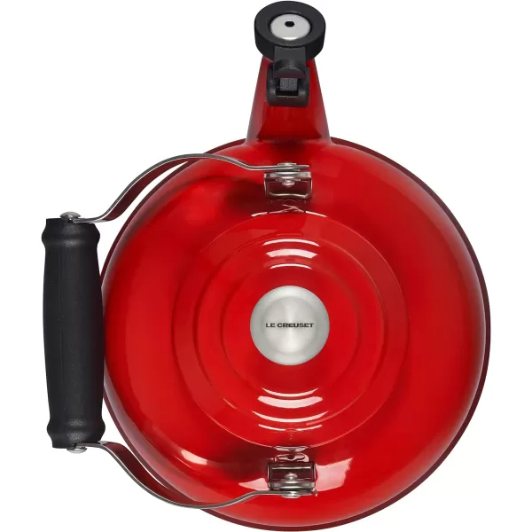 imageLe Creuset Whistling Tea Kettle with Metal Finishes 12 qt Stainless SteelCerise