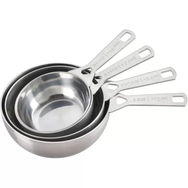 imageLe Creuset BatchBaking Measuring Cups Stainless Steel Set of 4 23 ampamp 34 ampamp 15 ampamp 2 cupsBatch Baking Measuring Cups