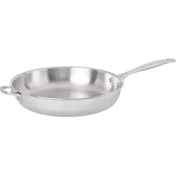 imageLe Creuset TriPly Stainless Steel 125quot Deep Fry Pan with Helper HandleStainless Steel