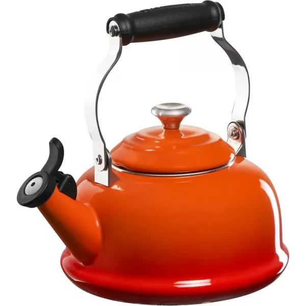 imageLe Creuset Whistling Tea Kettle with Metal Finishes 12 qt Stainless SteelFlame