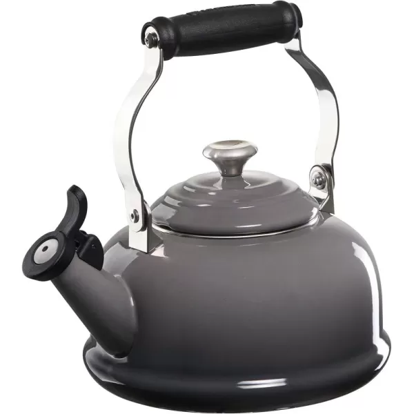 imageLe Creuset Whistling Tea Kettle with Metal Finishes 12 qt Stainless SteelOyster