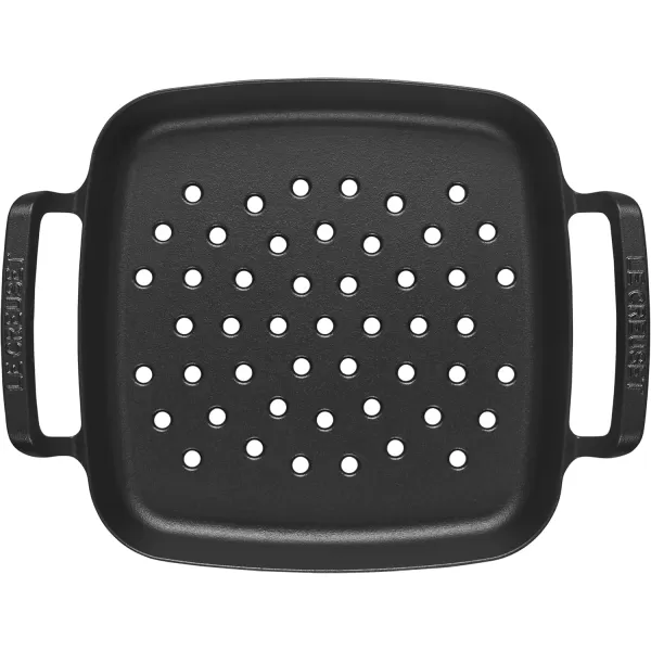imageLe Creuset Alpine Outdoor Collection Enameled Cast Iron Skillet 10quotGrill Basket