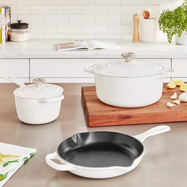imageLe Creuset Enameled Cast Iron Signature Cookware Set 5 pc  WhiteWhite