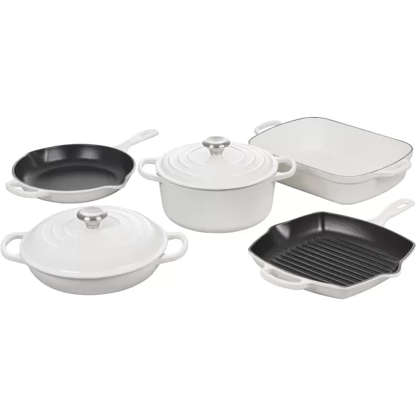 imageLe Creuset Enameled Cast Iron Signature Cookware Set 5 pc  WhiteWhite