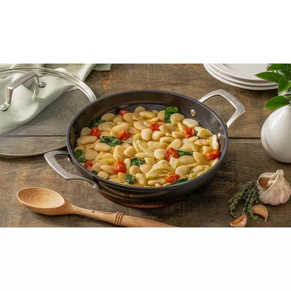 imageLe Creuset Essential Nonstick Ceramic Shallow Braiser with Glass Lid 35 qt