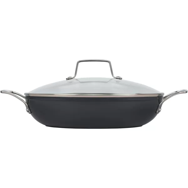 imageLe Creuset Essential Nonstick Ceramic Shallow Braiser with Glass Lid 35 qt