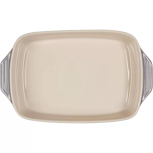imageLe Creuset Stoneware Covered Rectangular Casserole 35 qt 125quot x 85quot Oyster
