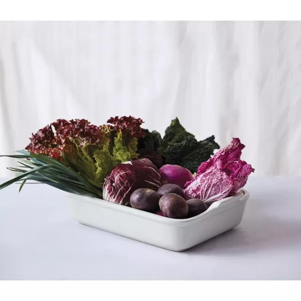 imageLe Creuset Stoneware Heritage Set 3 Rectangular Dishes Sea SaltWhite