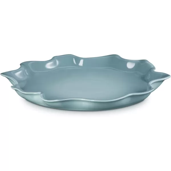 imageLe Creuset Stoneware Iris Serving Platter 14quot Sea SaltSea Salt